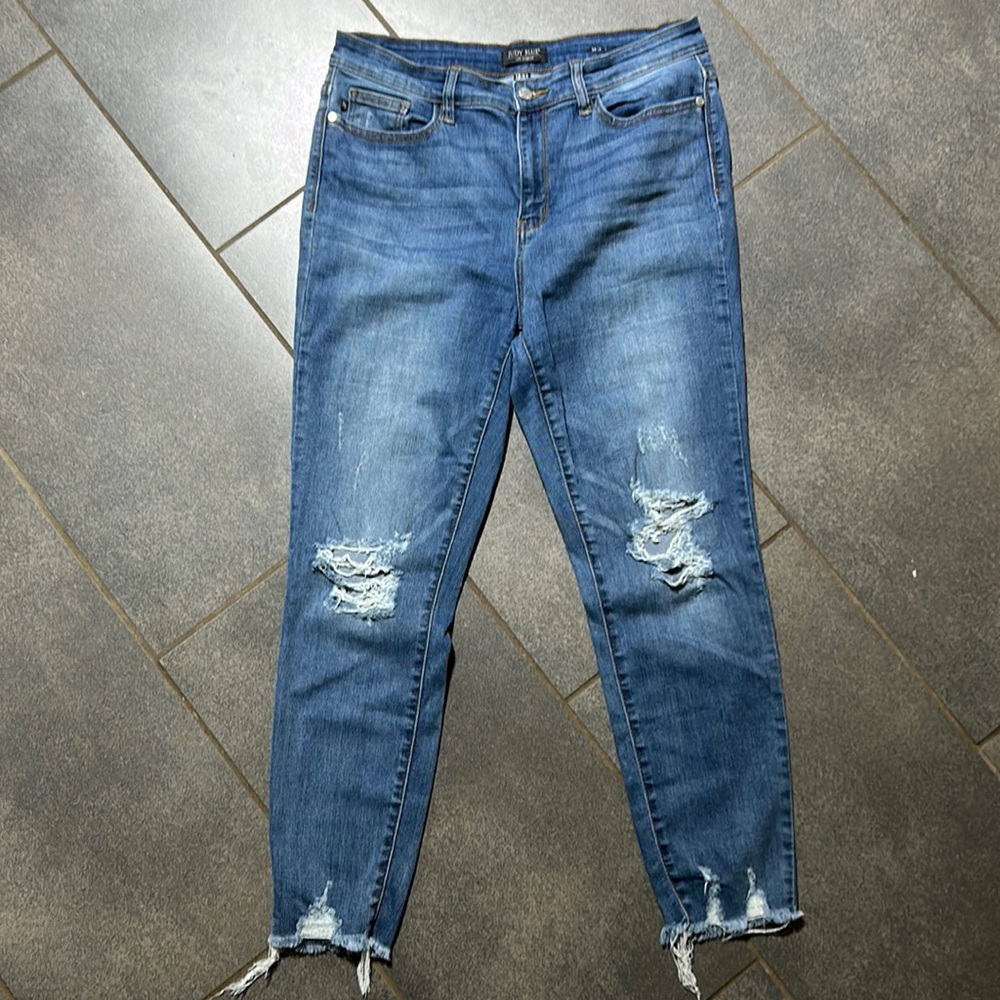 Judy Blue Skinny Fit Jeans distressed size 15
